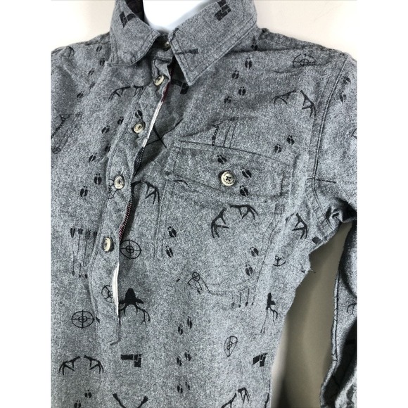 Legendary White Tails Women's Long Sleeve Flannel Tunic Top Gray XS - Picture 6 of 16